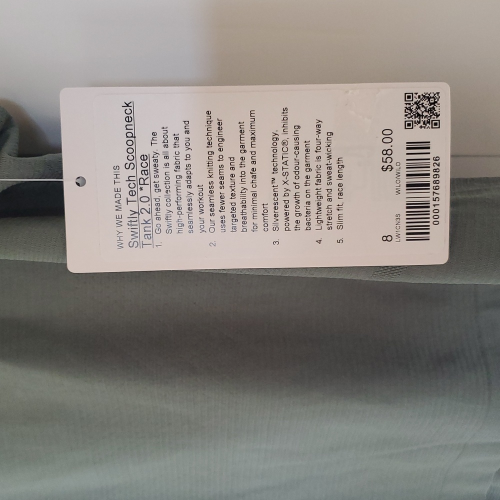 NWT Lululemon Swiftly Tech Race Tank Sz 8 WILO - Picture 2 of 3